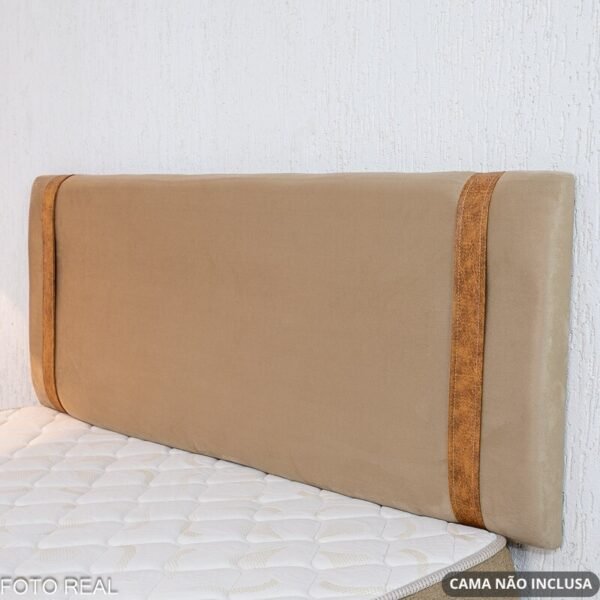 Painel Casal 1.40 Leticia Veludo Bege