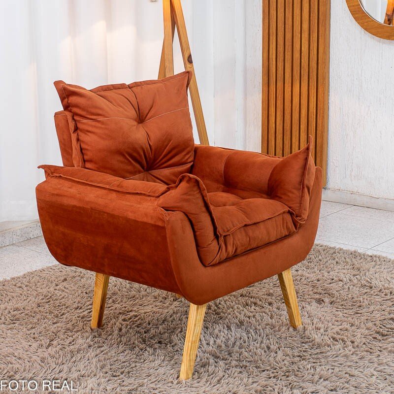 Poltrona Delux Veludo Preto - Imagem 10