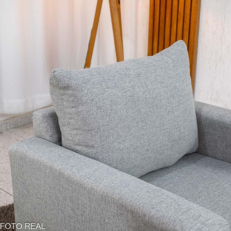 Poltrona Runa Linho Cinza - Imagem 4
