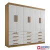 Roupeiro Casal Mônaco Cinamomo/Off 6 Portas 12 Gavetas Larg. 2.40m - D Doro