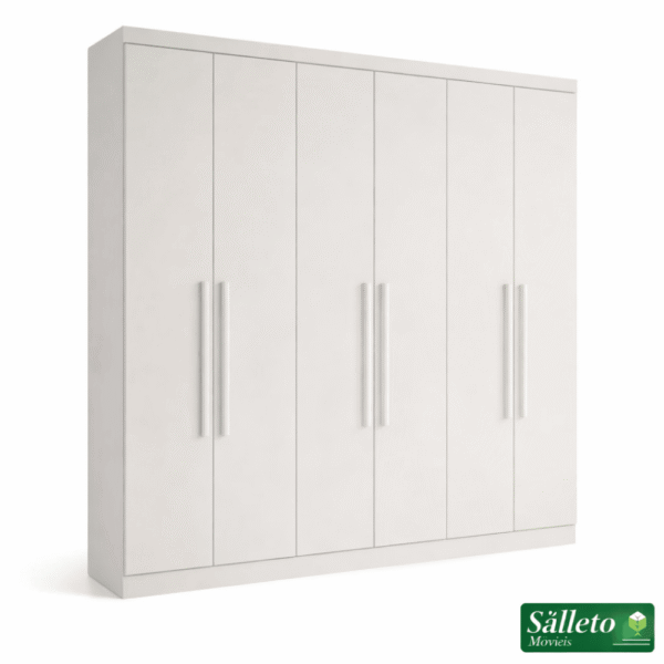 Roupeiro Recife 6 Portas Branco Larg. 1.80m - Sallêto