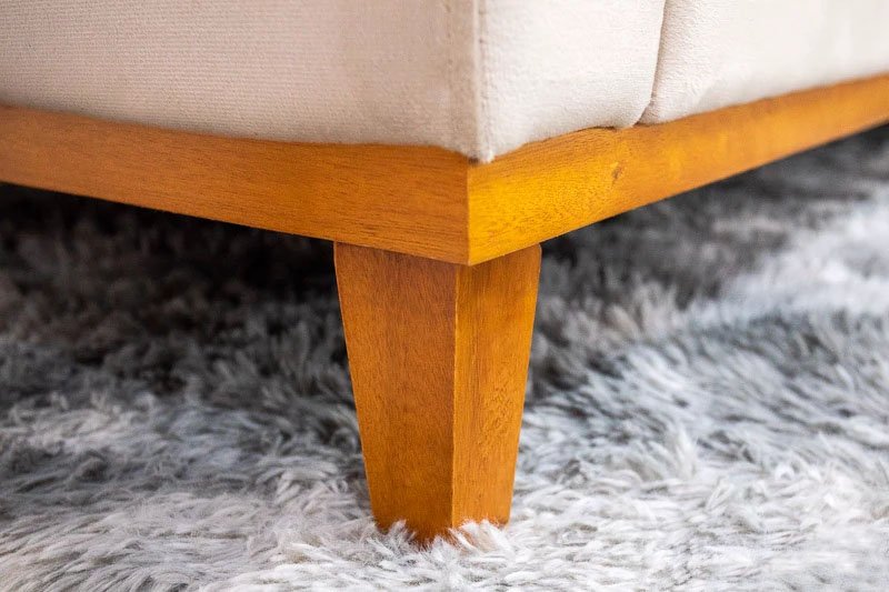 Sofá 3 Lug. Milão C/Chaise Lado Esquerdo Veludo Bege 818 Larg. 2.30m - Molas Ensacadas - Imagem 6