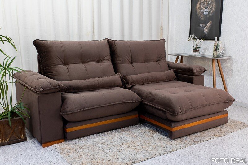 Sofá Retrátil Amaranto Premium 2.30m Bege 06 - Sem Caixa - Imagem 16