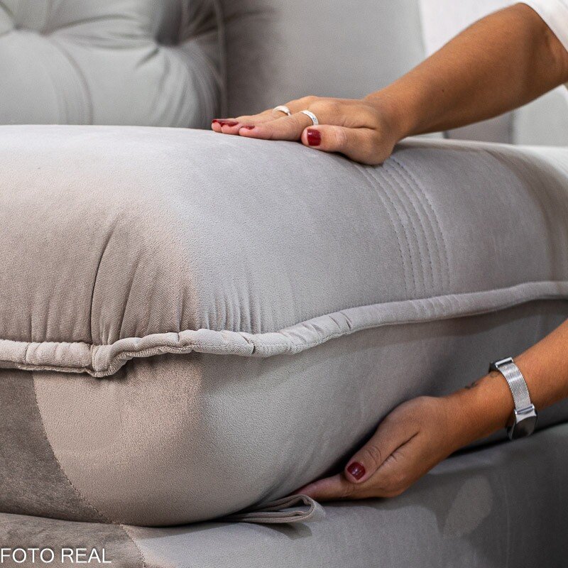 Sofá Retrátil Reclinável Ruah 2.90m Veludo Avelã 4052 - Molas Ensacadas - Imagem 10