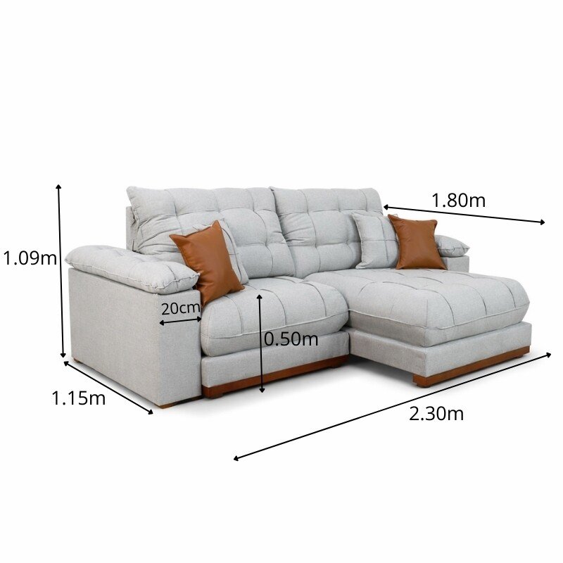 Sofá Retrátil Reclinável Verona 2.30m Linho Cinza Gelo 31 D28 Soft - Molas Ensacadas - Imagem 2