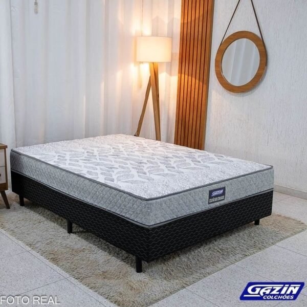 Unibox Casal Supreme Natural D28 138x188x53 Cinza - Gazin | Suporta até 210kg