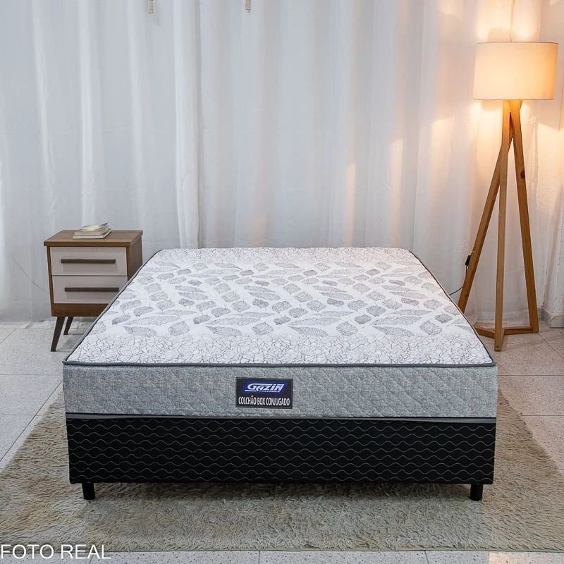 Unibox Casal Supreme Natural D28 138x188x53 Cinza - Gazin | Suporta até 210kg - Imagem 3