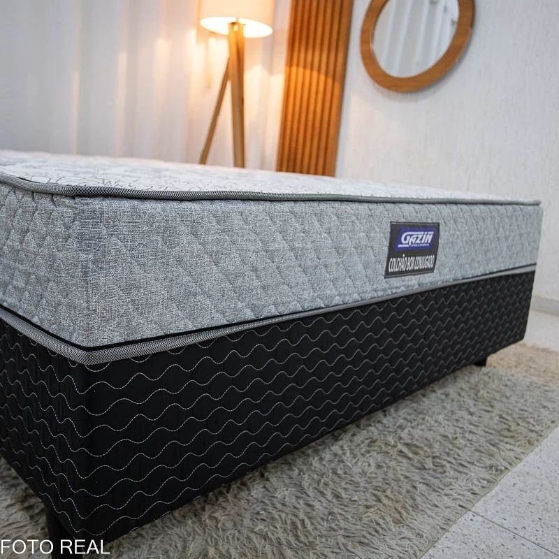 Unibox Casal Supreme Natural D28 138x188x53 Cinza - Gazin | Suporta até 210kg - Imagem 4