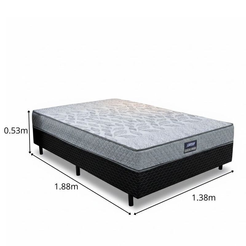 Unibox Casal Supreme Natural D28 138x188x53 Cinza - Gazin | Suporta até 210kg - Imagem 2