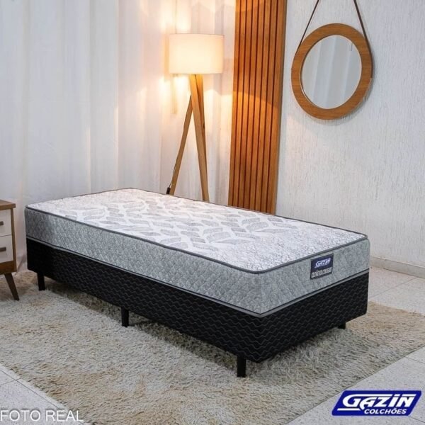 UniBox Solteiro Supreme Natural D28 88x188x53 Cinza - Gazin